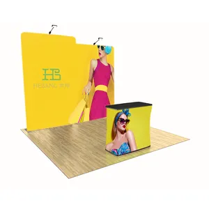 Custom Trade Show Photo Booth Exhibition Stall Design Shell Aluminum Profiles Exhibition Table Display Stands