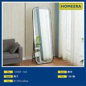 Specchio a Figura Intera Homeera con Cornice in Metallo Nero, Design Minimalista per Uso Domestico H170 L60cm - Product Image 3