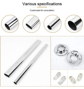 Горячая Распродажа, аксессуары для шкафа Monsoon, хромированная железная овальная алюминиевая подвесная трубка из нержавеющей стали, трубка для шкафа - Product Image 6