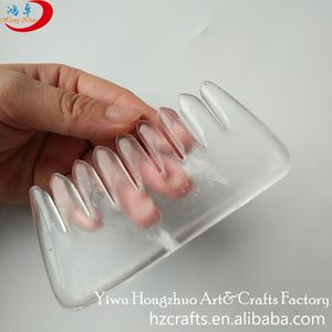 HZ Natural Rose Quartz Guasha Peine Herramientas de masaje Germinación y espesar el cabello Jade Gua Sha Producto Gua Sha Peine <span class=keywords><strong>Faceroller</strong></span> - Product Image 2