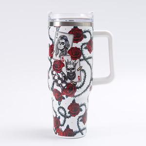 Horror Halloween Tumbler With Lid And Straw Coffee Mugs 40oz <b>Gift</b> <b>For</b> Women Spooky Insulated Stainless Steel Travel <b>Gifts</b> Cup - Product Image 1