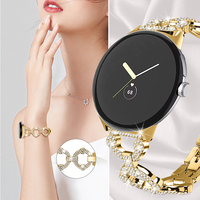 Bracelet de remplacement en métal de luxe HUANLONG pour Google Pixel Watch, bracelet en acier inoxydable pour femmes