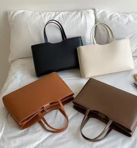 Large capacity <b>handbag</b>, simple daily <b>handbag</b>, luxurious solid color PU women's tote bag - Product Image 1