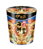 Wholesale Customized Design Seafood Flavour Instant Ramen Soup Noodles Fresh Seafood Powder Fried Noodles in Box Packaging