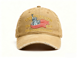 Özel Beyzbol Şapkaları Vintage Eskitme Görünümlü Şapka Nakışlı 2026 250. Yüzyıl Dönümü ABD Kartalı Amerika Birleşik Devletleri 250. Yıldönümü Şapkası - Product Image 3