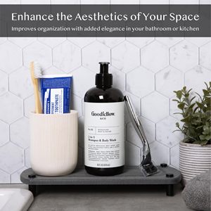 FIGOO - Organisateur d'évier le plus vendu avec support pour torchon, <span class=keywords><strong>plateau</strong></span> de drainage à séchage rapide, montage facile pour évier de cuisine - Product Image 5