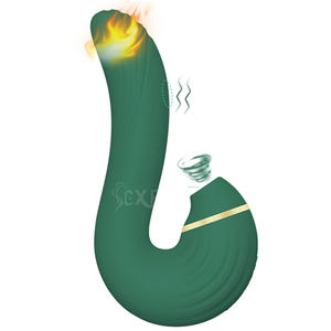 Sexbay OEM/ODM 3-in-1 tavşan yapay penis masaj oyuncak g-spot klitoris emme vibratör kadın isı tokat vibratör ekle - Product Image 1