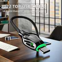 2022 penjualan terbaik 5A aluminium Aloi Snakehead kabel USB pengisian cepat untuk ponsel Android Printer 3M konduktor tembaga murni