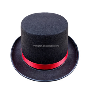 HLC Custom Halloween <strong>Magician</strong> Hat with Brand Logo Non-Woven Gentleman Top Hat Black Cosplay LinColn Hat for Party Decoration - Product Image 6