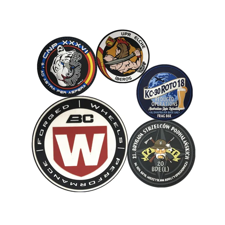 Personal design popular pvc patch customized logo print cartoon pvc patch for clothing