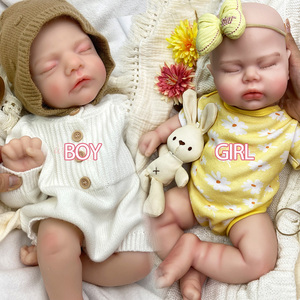 Muñeca Reborn <span class=keywords><strong>de</strong></span> Silicona Realista <span class=keywords><strong>de</strong></span> 18 Pulgadas, Anatómicamente Correcta, Niña/Niño, Boca Abierta, Cuerpo Completo <span class=keywords><strong>de</strong></span> Silicona Suave, Muñeca Regordeta - Product Image 1