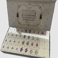 En stock : Ensemble de Mahjong Mahjmood la Collection Eloise, Tuiles de Mahjong en Acrylique, Dos Tortue Paons Gracieux, pour le Divertissement