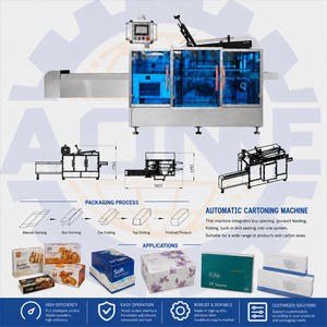 Máquina Empacadora de Cajas Totalmente Automática para Galletas y Pan, Venta Caliente de Fábrica Delta PLC - Product Image 3