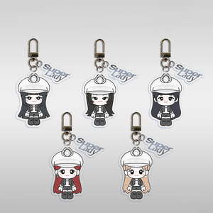 Spot New Q Version PVC Cartoon Star Surrounding Transparent Key Chain Schoolbag Pendant Decoration UV Printed Fashion Trend - Product Image 1