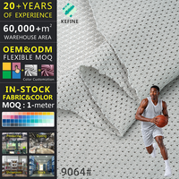 Tissu en maille à petits trous respirant à séchage rapide par sublimation 100 g/m² 75D 100 % polyester tricoté chaîne pour vêtements de sport et t-shirts