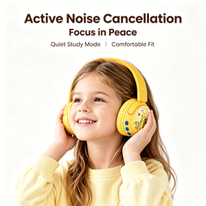 Casque Bluetooth léger et réglable pour enfants, casque sans fil supra-auriculaire à réduction de bruit ANC, audio stéréo HD pour enfants - Product Image 1