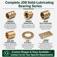 JDB-2 Douille de guidage en bronze à rainure pour bague de retenue, avec revêtement en graphite double face, pour matrices d'emboutissage, moules et vérins hydrauliques