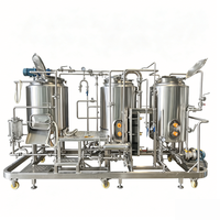 Chaisse de brassage électrique 400L à 3 cuves avec options de chauffage sélectionnables pour brasserie commerciale