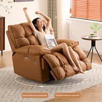 Canapé électrique de luxe léger de première classe, inclinable, rotatif, multifonctionnel, pour salon, fauteuil à bascule