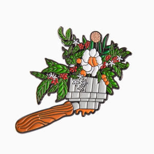 Diseño libre Latte Art Logo café flores esmalte pines esmalte suave Aleación de Zinc hierro Metal artesanía pines <span class=keywords><strong>encanto</strong></span> pinos para la venta - Product Image 5