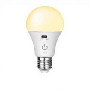 <span class=keywords><strong>Ampoule</strong></span> LED SMD rechargeable, couleur RGB, charge Type-C, variateur d'intensité intelligent, télécommande, culot E27, sans fil, fonctionne sur batterie - Product Image 3