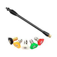Baguette de remplacement de 16 pouces pour pistolet de lavage à pression Ryobi 2000 PSI 5 embouts de buse de pulvérisation en laiton pour laveuse à jet d'eau pour voiture