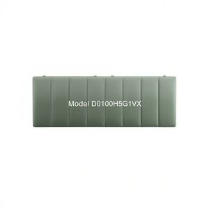 Funda de cojín para cabecero de terciopelo gris, 59.8 pulgadas, modelo acolchado D0100H5G1VX - Product Image 1