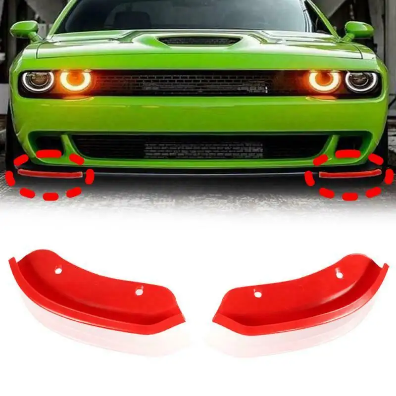 DSE Produzione di Marca Labbro Anteriore Protector Rosso Colore Materiale PP Paraurti Anteriore Protector Per Dodge Challenger Labbro Anteriore 2012-2019