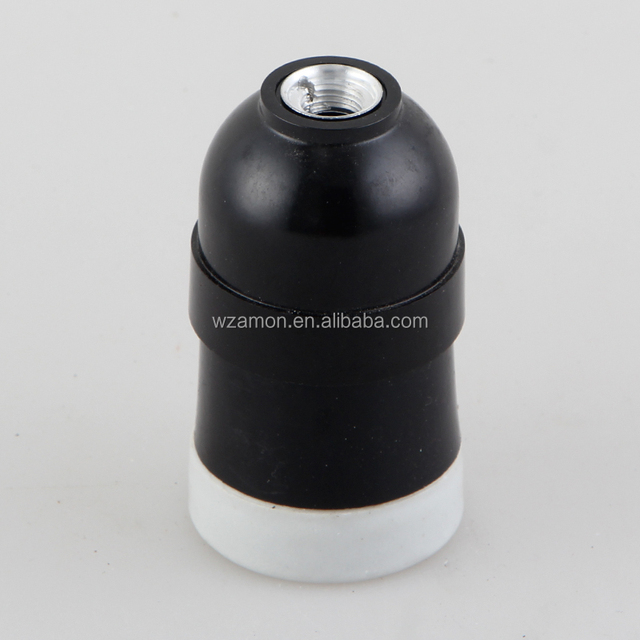 Black White Bakelite E27 Hanging Screw Edison Ceiling Light Bulb Accessory Lamp Holder Base Socket for Led Light