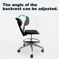 KEDE Chaise élévatrice à hauteur réglable Chaise de laboratoire dentaire antistatique en mousse PU ESD pour le bureau