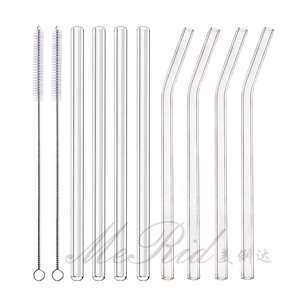 الشفاطات المنحنية القابلة لإعادة الاستخدام لأحسن طراز عصري للقهوة والعصائر والفاكهة بلون شفاف صديق للبيئة - Product Image 1