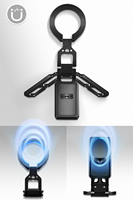 Support de téléphone magnétique en alliage d'aluminium FANAUE MT-07, trépied multifonctionnel pliable pour lit et bureau
