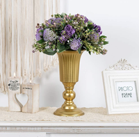 Vase en métal pour centre de table de mariage, vase trompette en métal pour centre de table de fête de mariage, dîner, événement