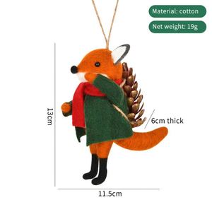 Décorations de Noël en feutre de laine pour enfants, en forme d'animaux, à suspendre, accessoires pour sapin et cadeaux, vente en gros - Product Image 5