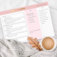 Bloc-notes hebdomadaire personnalisé à détacher pour la liste de tâches de la semaine, fournitures de bureau, décoration de la maison, bloc-notes pour réfrigérateur