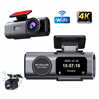 Caméra embarquée 4K avant et arrière 1080P WiFi, enregistreur de conduite, surveillance de stationnement 24h/24, capteur G, enregistrement en boucle et contrôle par application