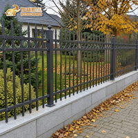 Op maat gemaakte RAL-kleur gelaste aluminium speer-top hekwerkpaneel zwart gepoedercoat tuin zwembad beveiliging OEM ODM