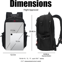 Sac à dos de voyage et de loisirs multifonctionnel pour homme avec logo personnalisé, grande capacité, pour ordinateur portable 17 pouces