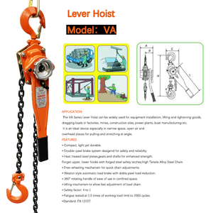 Palans à levier 0,75 tonne 750 kg en acier, manuels, portables, certifiés CE, pour la construction, le levage de charpentes, usage industriel professionnel - Product Image 5