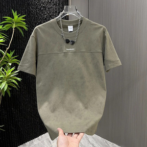 T-shirt grafica tie-dye rosa da uomo - Maglietta casual in cotone a maniche corte con stampa <span class=keywords><strong>Nu</strong></span> Milanese Letter Print - Product Image 4