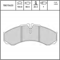 Plaquettes de frein pour camion WVA 29121/29374 Terbon pour IVECO DAILY RENAULT TRUCKS MASCOTT