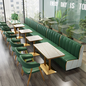 Hợp Thời Trang Ánh Sáng Sang Trọng Sofa Cho Ăn Uống Khách Sạn Phương Tây Nhà Hàng Thanh Quán Cà phê Gian Hàng Bàn Ghế Đặt Cho Trà Sữa Món Tráng Miệng Burger Hơn - Product Image 3