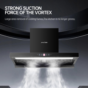 קולט אדים אירופאי סִגְנוֹן צמוד קיר למטבח, מארז נירוסטה, 21m/min פליטת אוויר, עיצוב בצורת T, אוטומטי - Product Image 6