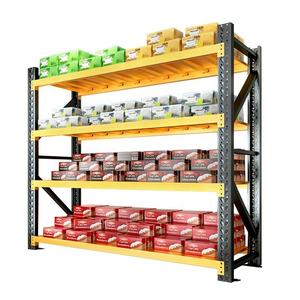 Rak Gudang Baja Gulung Dingin 4 Lapis Grosir Murah dengan Ketahanan Korosi untuk Sistem Rak Penyimpanan Inventaris - Product Image 1