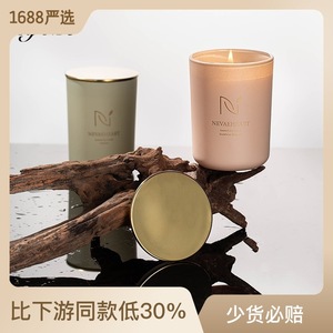 New Design <b>Soy</b> <b>Wax</b> Pillar Candle Holiday Father's Day Diwali Ramadan Scented Private Label Handmade Metal Lid Factory Custom ... - Product Image 2