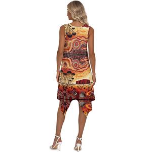 Mini-jupe irrégulière en polyester, style australien aborigène personnalisé, pour dropshipping - Product Image 2