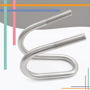 Boulon en U en acier inoxydable M6 M8 M10 M12, support de tuyau de pliage, pince en forme de U, boulons personnalisés, <span class=keywords><strong>prix</strong></span> d'usine bon marché, fixation en acier 304, fourche - Product Image 1