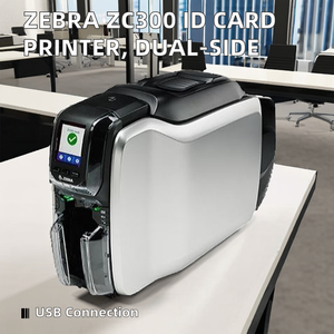 Zebra ZC300 Desktop ID <b>Card</b> <b>Printer</b> 300dpi Resolution Single Double-Sided Thermal Paper Ethernet Connectivity Used but in Stock - Product Image 2