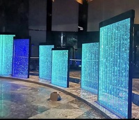 Écran de fontaine à bulles en acrylique et séparateurs de pièce pour fontaine murale intérieure