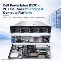 Server Rak Mount Dell PowerEdge R530 2U Grosir, 2 Soket Prosesor Intel Xeon, Tersedia 3 Unit